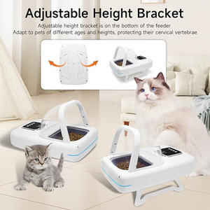 Distributeur de nourriture pour animaux de compagnie intelligent à double bol, sec et humide, 2 repas, minuterie automatique, distributeur intelligent, solution d'alimentation écologique pour animaux de compagnie - Product Image 2