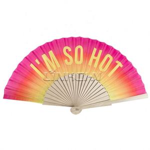 European and Spanish Style Handmade <b>Wooden</b> Folding Fans Custom Color Wood Crafts for Gift - Product Image 3