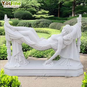 Estatua de Mujer Desnuda Acostada de Mármol de Tamaño Real - Product Image 3