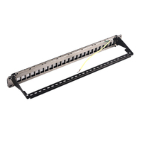 MT-4213 Obral Besar STP Tipe 1U 24 Port Kosong Panel Patch Kosong 19 Inci dengan Palungan Kabel