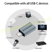 Adaptateur de blocage de données USB en alliage d'aluminium physique, anti-piratage, anti-vol de données, mâle C femelle, anti-malware, adaptateur AC pour ordinateur portable