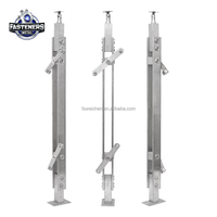 Poteaux de balustrade en verre d'acier inoxydable | Supports de support de main courante de garde-corps sans cadre pour l'installation de balcon et d'escalier