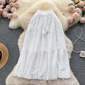 Falda de encaje estilo A para mujer, casual, de cintura alta, midi, elegante, para chicas, ropa de mujer al por mayor - Product Image 4