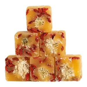 Thé aromatisé à la peau d'orange chrysanthème miel fait à la main de haute qualité 0 graisses Cube de sucre de roche