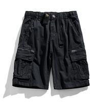 Short Cargo Décontracté à Cordon de Serrage pour Homme, Grande Taille, Vêtements Lavés à Jambes Larges, Pantalon avec Poche, Motif Solide, Vêtements de Travail, Patchs Tissés