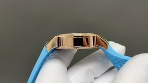 Montre mécanique automatique avec boîtier en céramique, verre saphir, design étanche, bracelet bleu - Product Image 5