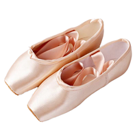 Vente en gros de chaussures de ballet en satin pour femmes, professionnelles, en stock EU