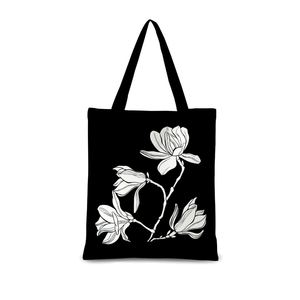 Minimalist Style Canvas <b>Tote</b> <b>Bag</b> 34x40cm Custom Print Available Optional Zipper Lining <b>Pocket</b> Magnetic Buckle Crossbody Strap - Product Image 3