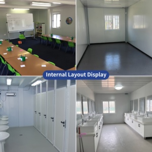 บ้านคอนเทนเนอร์พับได้ ค่าขนส่งต่ำ อาคารสำเร็จรูปแบบโมดูลาร์ สำหรับแคมป์โครงการห่างไกลและสำนักงาน - Product Image 3