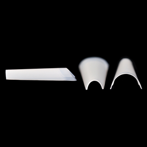500 faux ongles en ABS, forme C, longs, fins, à couverture complète, style français, à presser - Product Image 6