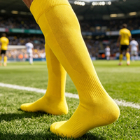 Chaussettes de sport athlétiques de compression pour enfants, de qualité supérieure, pour le football, avec grip, invisibles, logo tissé, taille unique