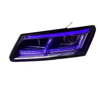 Adecuado para el conjunto de faros delanteros Audi Q5 10-17, lente modificada de matriz de alta coincidencia que transmite un toque de luz de circulación diurna LED azul