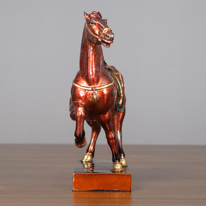 Figura de caballo de la dinastía Tang, artesanía de latón y cobre, decoración de escritorio para el hogar y la oficina, regalo tradicional chino, año del caballo - Product Image 2
