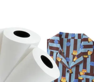 China Leverancier Hoogglans Warmte Roll Sublimatie Papier Op Maat Bedrukt Grondstof Art 50gsm Gecoat Papier Voor Verpakking