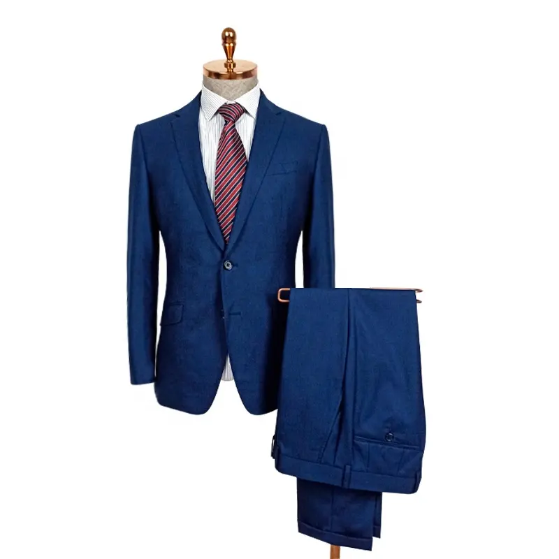 Personalizado boda de los hombres plus tamaño Pantalones azul trajes boda traje formal para hombre de la marca ejecutivo trajes