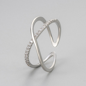 <span class=keywords><strong>Anillo</strong></span> Cruzado Chapado en Oro, Estilo Hip Hop, Romántico, Joyería <span class=keywords><strong>de</strong></span> Moda Diaria, Regalo al por Mayor para Mujer - Product Image 4