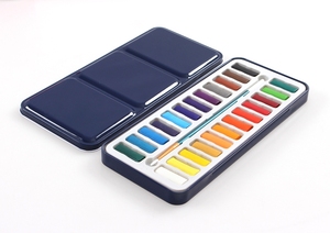 Boîte de rangement Portable vide, haute qualité, <span class=keywords><strong>12</strong></span> / 24 casseroles, étui <span class=keywords><strong>en</strong></span> étain pour peinture d'artiste, Palette métallique résistante pour aquarelle - Product Image 2