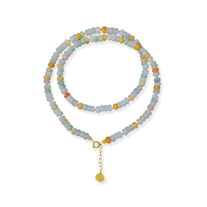 Collar <span class=keywords><strong>de</strong></span> Jadeíta Natural Birmana <span class=keywords><strong>de</strong></span> Grado A, Forma <span class=keywords><strong>de</strong></span> Ábaco, Multicolor, con Cuentas <span class=keywords><strong>de</strong></span> Jadeíta, Regalo para Mujer (con Certificado NGTC) - Product Image 1