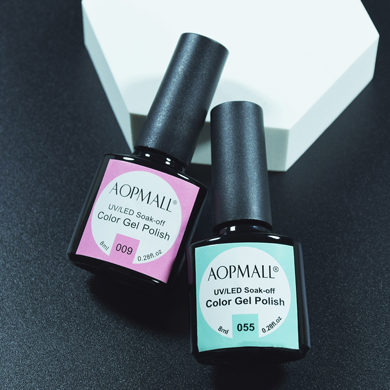 AOPMALL Low MOQ LED Curing Acrylic Resin Adhesive Nail Gel set With Lamp