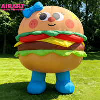 Ballon alimentaire gonflable en forme de hamburger pour la décoration de scène, hamburger gonflable pour les nouveautés de fête
