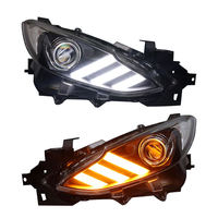 Conjunto de Faros Delanteros LED Blancos de 6000K para Mazda 3 2014-2019, Carcasa de ABS de 12V, Impermeables, Instalación Rápida, para Automóvil