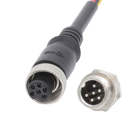 Adaptateur universel GX12 6pin électrique Aviation mâle femelle courant faible 1A injecté avec câble PVC 24AWG