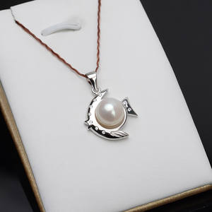 Base para Colgante de Plata S925 con Forma de Pez Pequeño, Personalizable, para Perlas de 10-11 mm, Accesorios para Joyería DIY, Componentes Semiterminados - Product Image 3