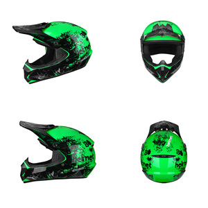 Casco de Motocross con Diseño Gráfico Estilizado, Buena Ventilación, Casco de Seguridad Todoterreno - Product Image 1