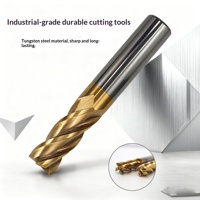 Fraise à quatre dents à fond plat CNC en alliage d'acier au tungstène Suken WF550 avec revêtement haute dureté 55 degrés 65HRC, fabriquée en Chine