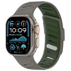 Correa deportiva de silicona a cuadros de dos tonos para Apple Watch Series 10 42mm 46mm para IWatch 9 8 <span class=keywords><strong>7</strong></span> 6 5 41mm 45mm correa de repuesto - Product Image 4