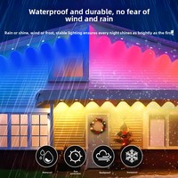 Guirlandes lumineuses RGB pour l'extérieur et l'intérieur, étanches IP65, lumières décoratives pour la cour, décoration de Noël