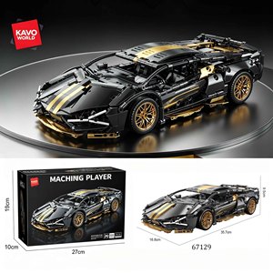1:14 Scale Classic Sports <strong>Car</strong> <strong>Model</strong> Educational ABS/PS Plastic Building Block Assembly <strong>Car</strong> for Children Teenagers Adults - Product Image 1