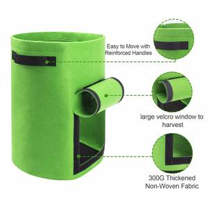 Sac de culture en tissu feutré pour plantes, 5 à 10 gallons, pour jardin domestique, avec poignées - Product Image 2