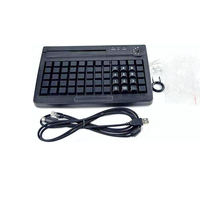 Teclado POS Programable KB-60 con Lector de Tarjetas MSR, Resistente al Agua y al Polvo, USB 2.0, Teclas Multicapa para Caja Registradora