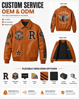 Veste en cuir pour homme Mengtu avec logo brodé personnalisé, style streetwear, haute qualité, coupe-vent, imperméable, style varsity racing