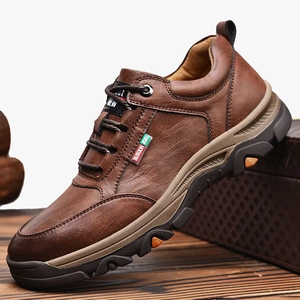 2026 New Style Men's Brown Leather Outdoor Casual <b>Shoes</b> - Factory Wholesale Comfortable Non-Slip Walking <b>Shoes</b> - Product Image 3