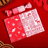 Emballages de bonbons de Noël, papiers cirés torsadés, bonbons au caramel, sucettes, nougat, décoration de fête de Noël, papier cadeau DIY