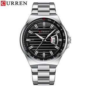 Montre pour homme CURREN 8375, luxe, style dessin animé, antique, quartz, bracelet en acier inoxydable, étanche - Product Image 3