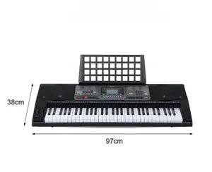 Teclado digital para piano instrumento musical com display LED Abs 61 teclas, melhor venda em 2024