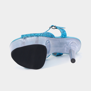 <span class=keywords><strong>Tacchi</strong></span> Alti Personalizzati da 8 Pollici per Ballerine Esotiche, <span class=keywords><strong>Argento</strong></span> Prismatico, per Pole Dance, con Plateau Lucido, Cinturino alla Caviglia in Cristallo, Leggeri e con Tacco Alto - Product Image 6