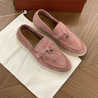 Mocassins plats de luxe pour femmes, style italien, en cuir véritable, confortables, semelle extérieure en caoutchouc souple, chaussures de conduite décontractées