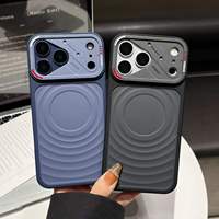 Coque Premium Luxe 3D Ondulations d'Eau Magnétique en TPU PC pour iPhone 17 Pro, compatible avec les coques iPhone 15, 16, 18 Pro Max