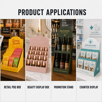Boîte d'emballage rigide recyclable pour les cosmétiques et les magasins de beauté avec gaufrage et revêtement UV
