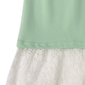 <span class=keywords><strong>Robe</strong></span> T-shirt en coton pur pour femmes, patchwork de dentelle, personnalisée 2025, mode, architecture <span class=keywords><strong>fluide</strong></span>, coupe décontractée, de jour en nuit - Product Image 4