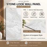 Panneau mural imperméable en feuille de marbre SPC UV, alternative, 1220x2440mm, pour la décoration murale intérieure