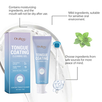 Kit de Gel Nettoyant pour la Langue, Gel Nettoyant pour la Langue Haleine Fraîche avec Brosse Grattoir à Langue, Gel Doux pour un Nettoyage en Profondeur des Soins Bucco-Dentaires