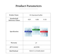 Solución de calibración del medidor de PH 4,00 pH Polvo de calibración 6,86 Solución de calibración 9,18 Solución de pH estándar Tampón
