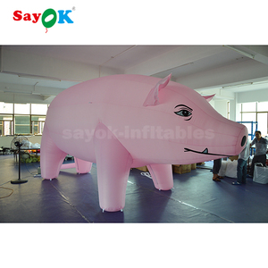 Outdoor Dedor Pvc pink Inflatable Mascot <strong>Giant</strong> Inflate Pig Cartoon Character - Product Image 1