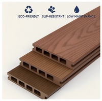 Plancher extérieur moderne anti-UV durable imperméable WPC Decking pour jardin terrasse carré résistant à la chaleur composite parc