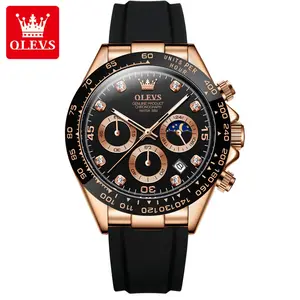 Olevs 2875 High Quality Watch New Model Men's Silicone Strap Waterproof Watches Sports Wristwatches Relogio Hombre Male clock